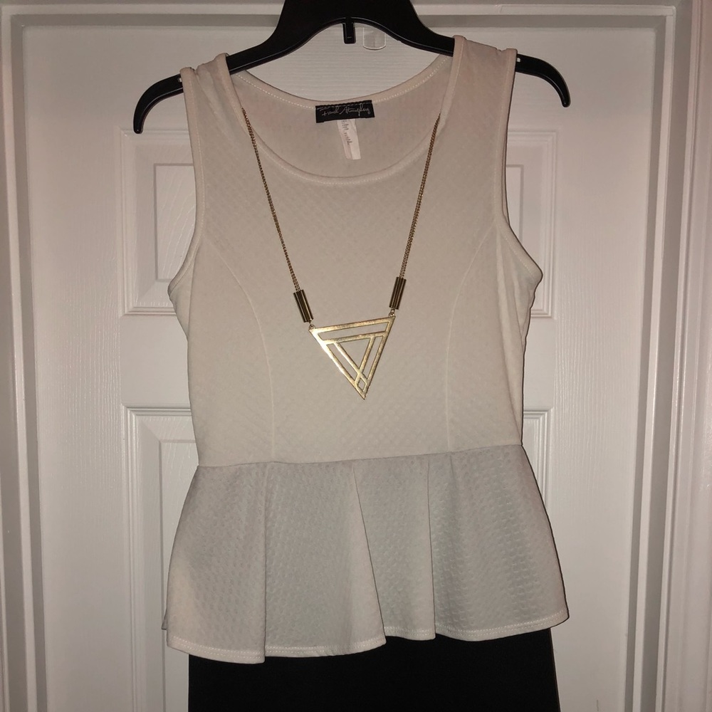 Black and white short dress